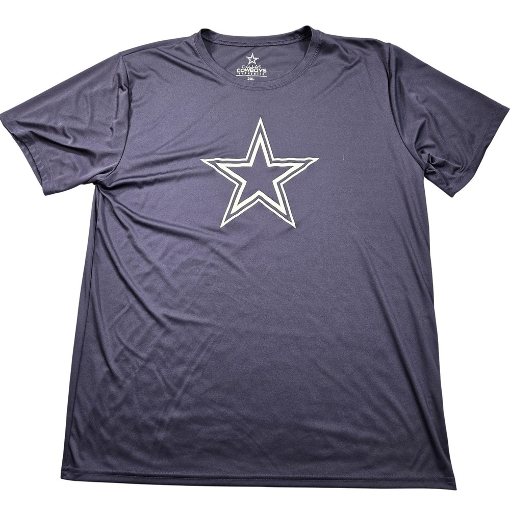 Dallas Cowboys Shirt Mens 2XL Blue NFL Football Prescott 4 Cowboys Authentic‎